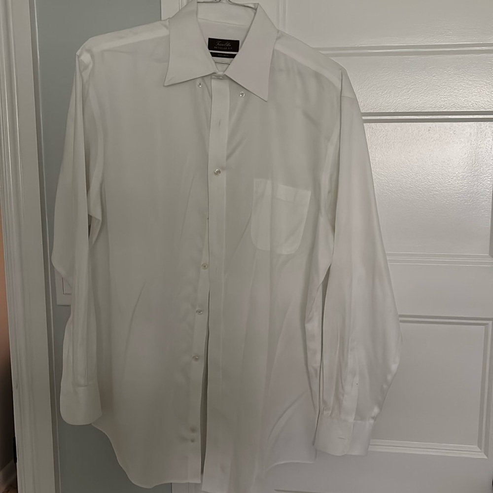 Tasso Elba Dress Shirt Large 16.5 x 34/35